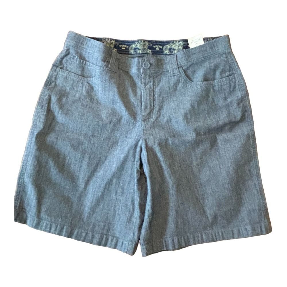 Lee Riders Shorts Womens sz 14M Blue High Rise Bermuda Denim